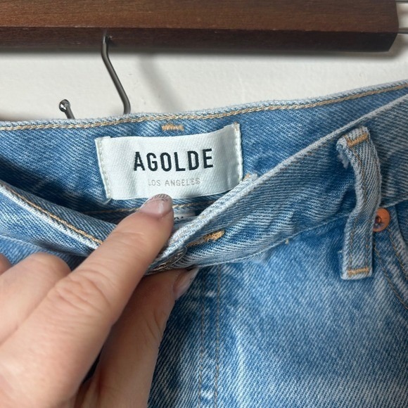AGOLDE Parker‎ Short Denim Cut Off Distressed Light Wash Size 31 - Picture 6 of 8